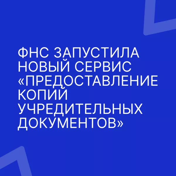 ФНС запустила новый сервис «Предоставление копий учредительных документов»